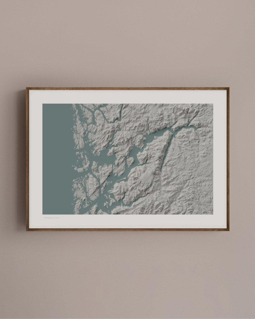 Hardangerfjorden No.2 poster – Elevation